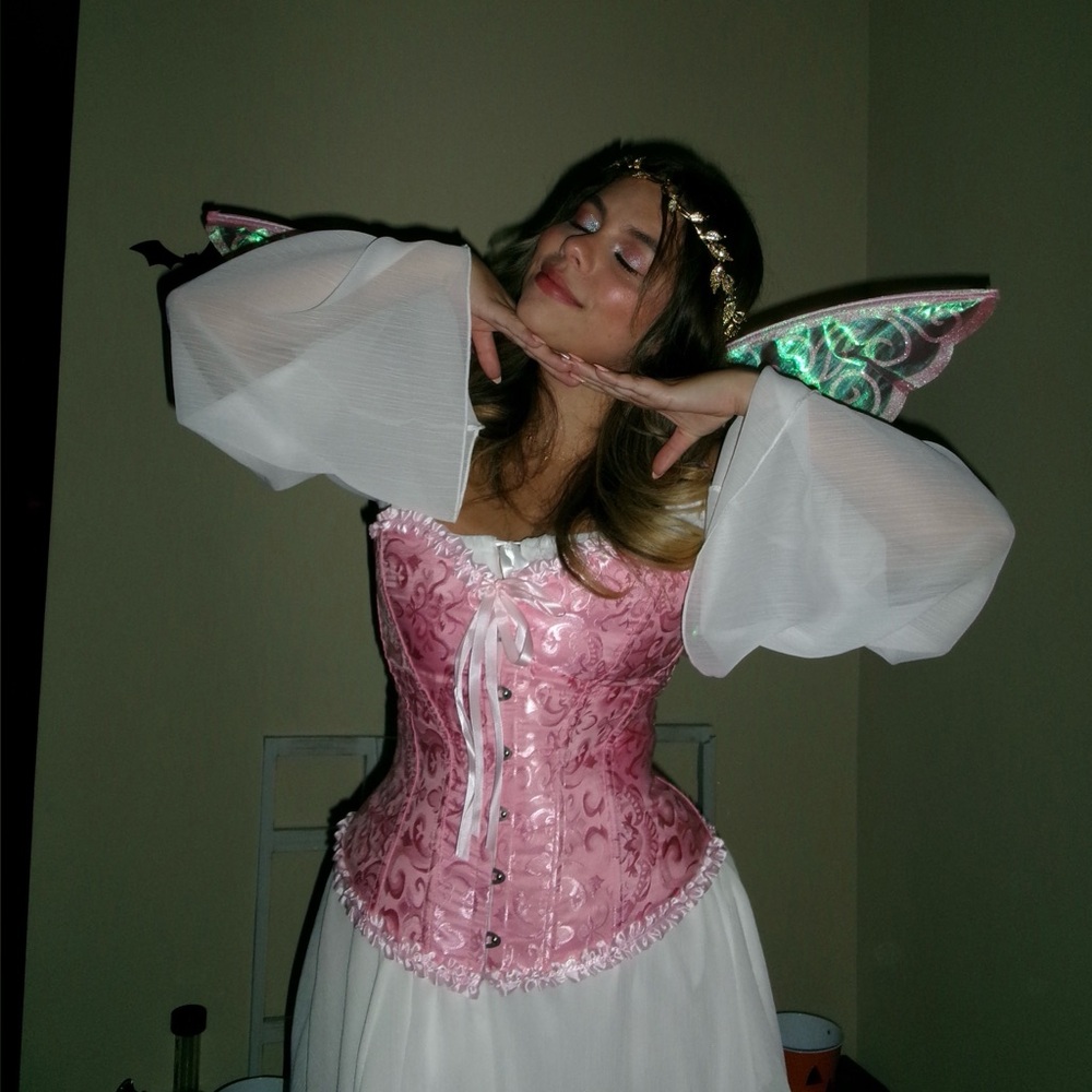 Pink Fairy Costume with Wings